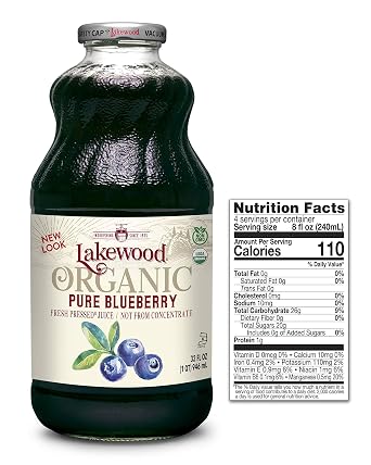 Lakewood Juice Blueberry Organic, 32 oz