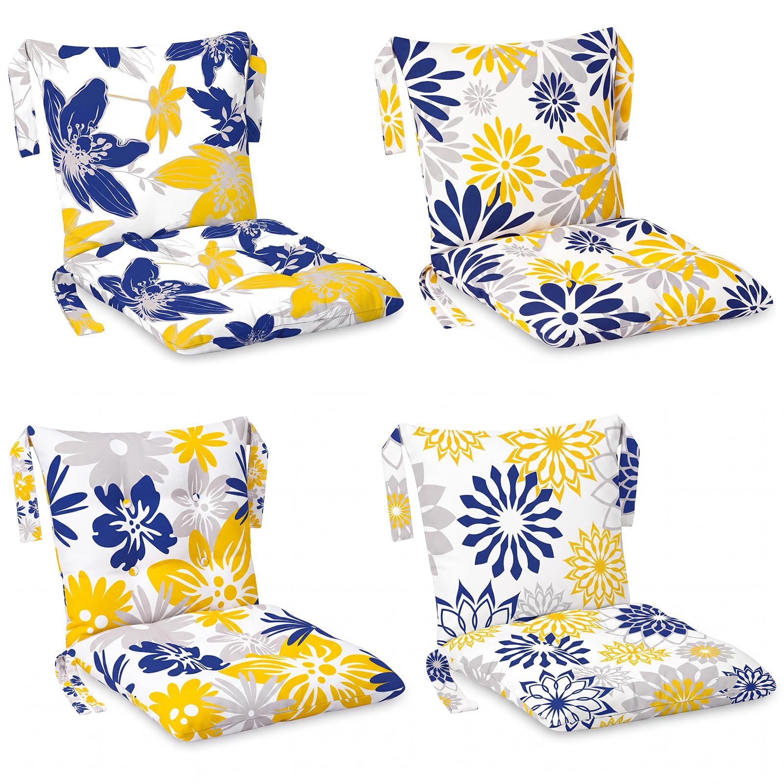 Colorful Flower Patio Chair Cushions - FREE SHIPPING -12 Colorful Flower Patio Chair Cushions - FREE SHIPPING -12