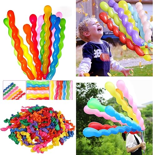 Miniatura 5 de 100 globos de látex en espiral de 40 pulgadas para varios globos de fiesta de cumpleaños de niños y niñas