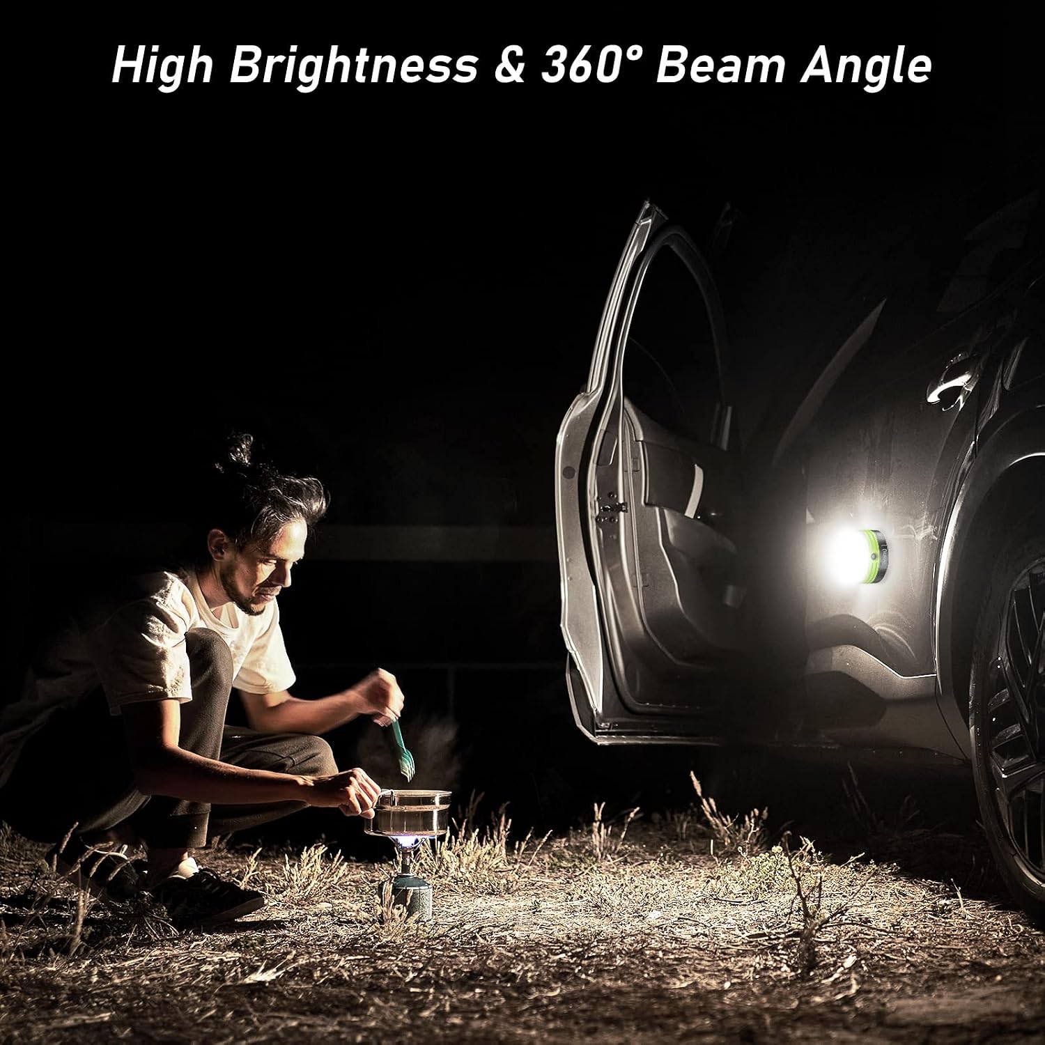 Camping Lantern, Blukar Camping Light LED Outdoor Lights, Tent Light Battery Powered ,Water Resistant 3 Modes Emergency Light for Camping, Emergency, Fishing, Hiking etc. (3 AA Batteries Included)