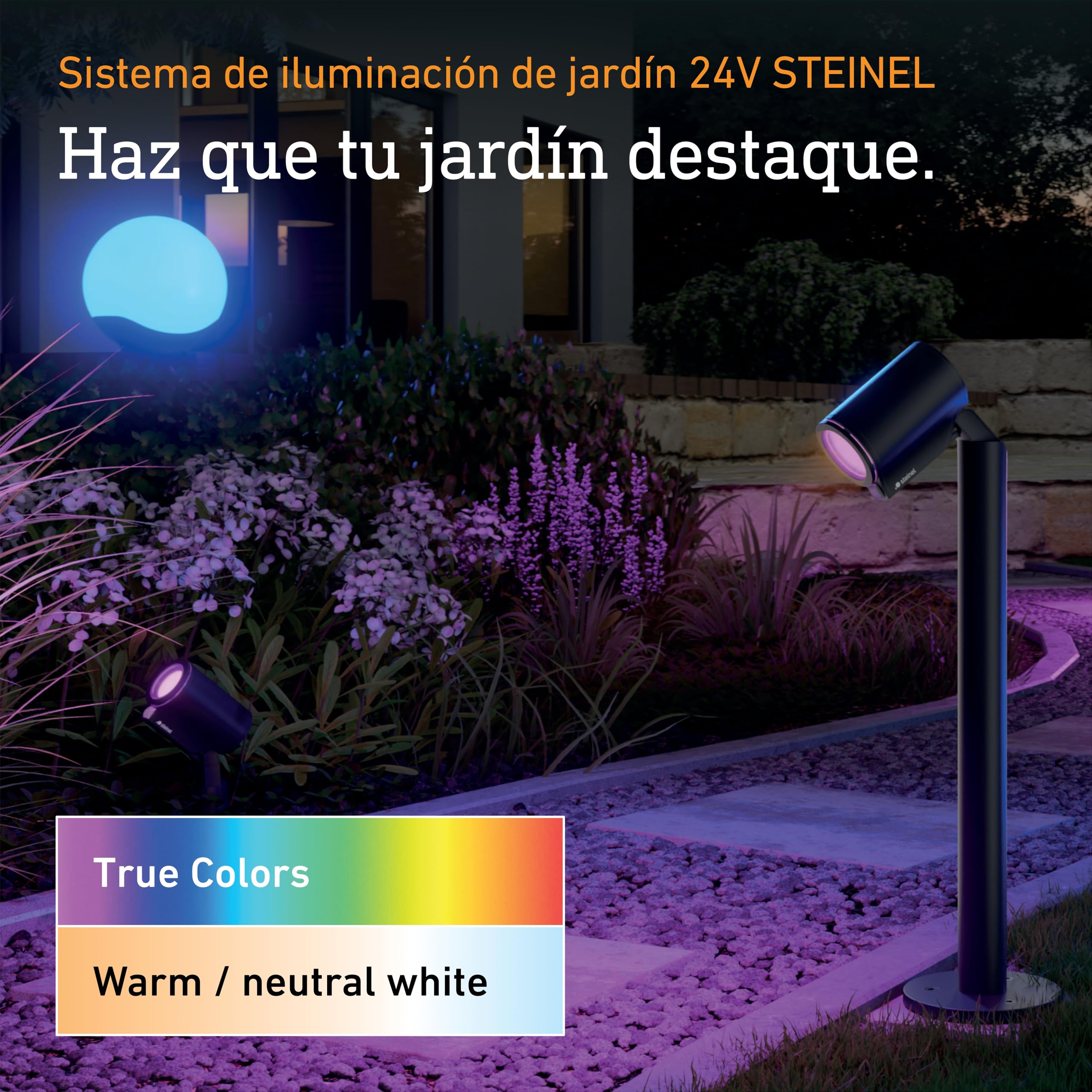 Steinel Fuente de alimentación de 24 V 100 W, Transformador de bajo Voltaje con Enchufe UE, IP67, 2 Salidas, Plug & Play, Accesorios de jardín de 24 V