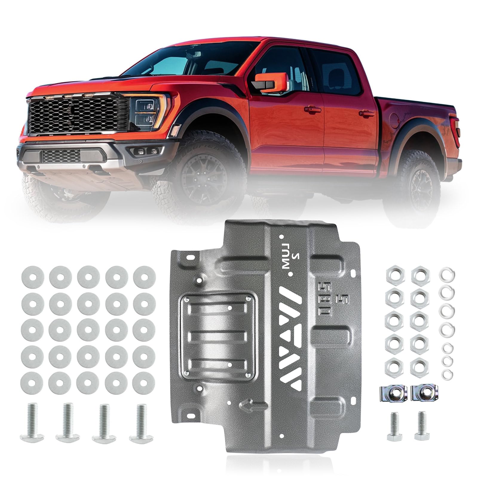 Photo 1 of Lumlazni Drivetrain-Center Skid Plate for Ford Raptor F150 2015-2022 Engine Protection – High-Strength, Hardened Build | Easy Installation | Drivetrain-Center Guard