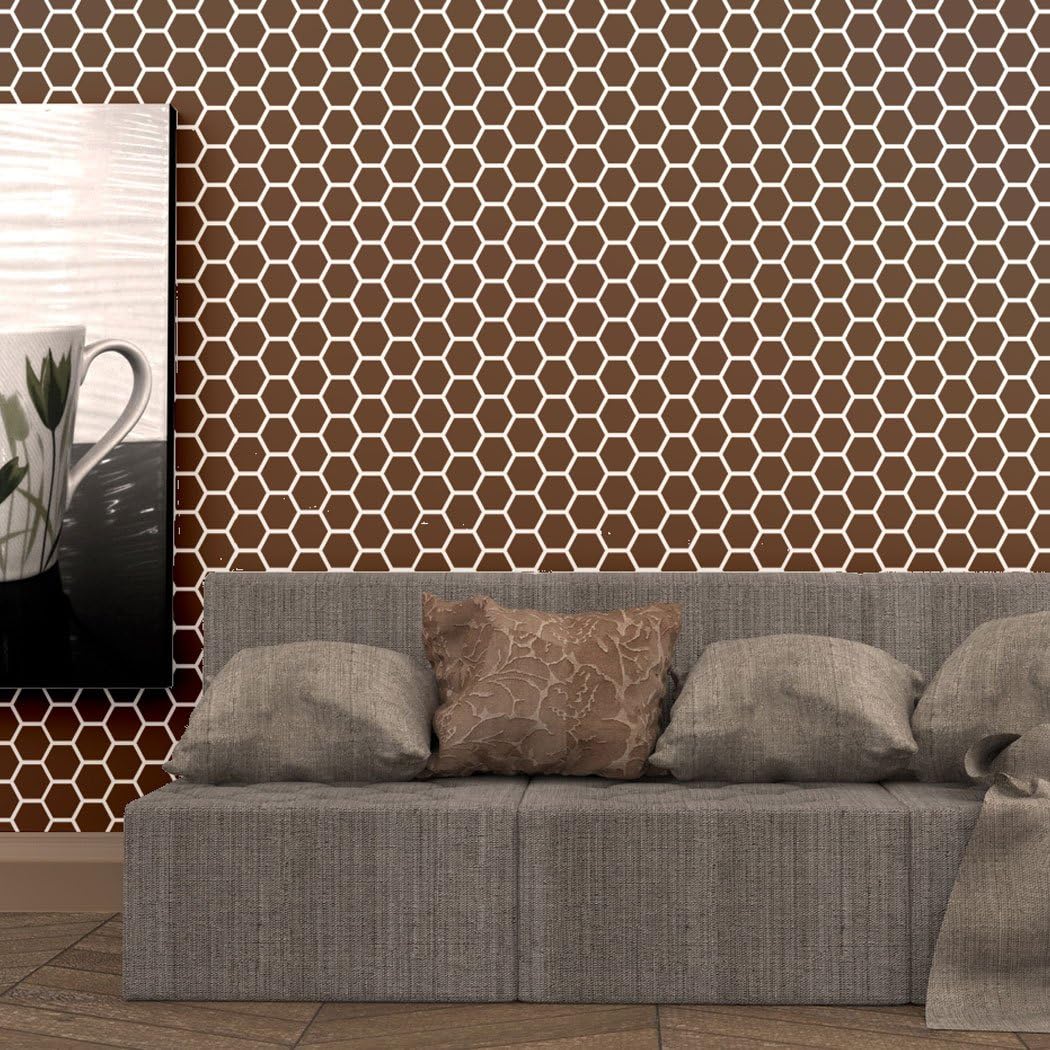 Honeycomb Pattern Wall Stencils, Reusable Allover Stencil for Walls DIY Decor