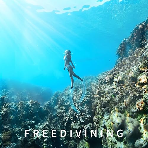 Miniatura 6 de YUEX MER - Máscara de buceo de alta calidad, lente de vidrio templado panorámico HD de 180, antivaho y cómodo equipo de snorkel de silicona de grado