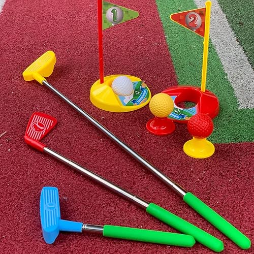Miniatura 6 de Ssccgym Juguetes de golf de aleación retráctiles Clubes Pactise Golf Pelotas Kits Jardín Tiro Objetivos Juego para Niños Niños Deporte Juego