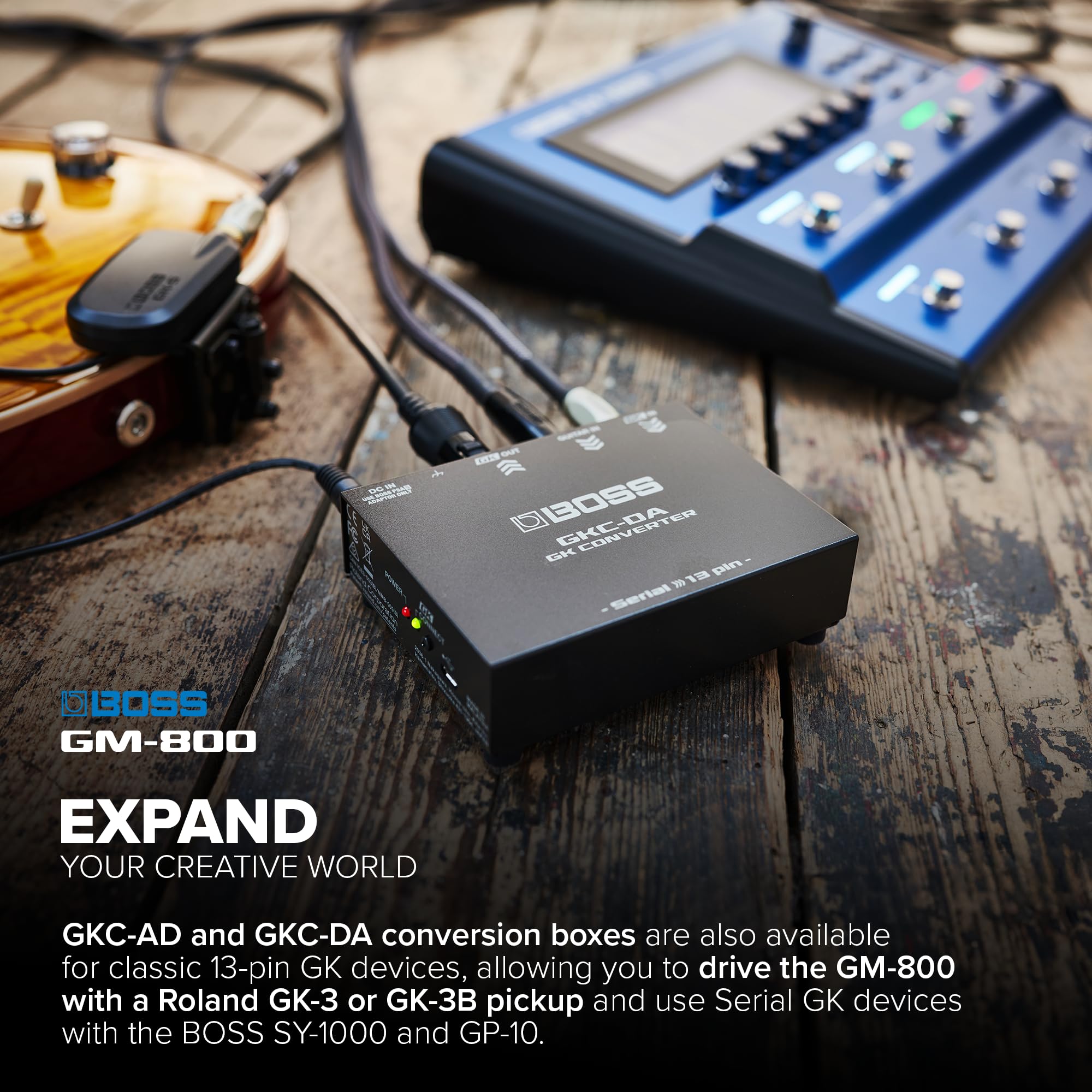 Sintetizzatore per Chitarra BOSS GM-800 | Sintetizzatore per Chitarra & Basso di Nuova Generazione con Interfaccia Seriale GK di Nuovo Sviluppo | Avanzato Generatore Sonoro ZEN-Core