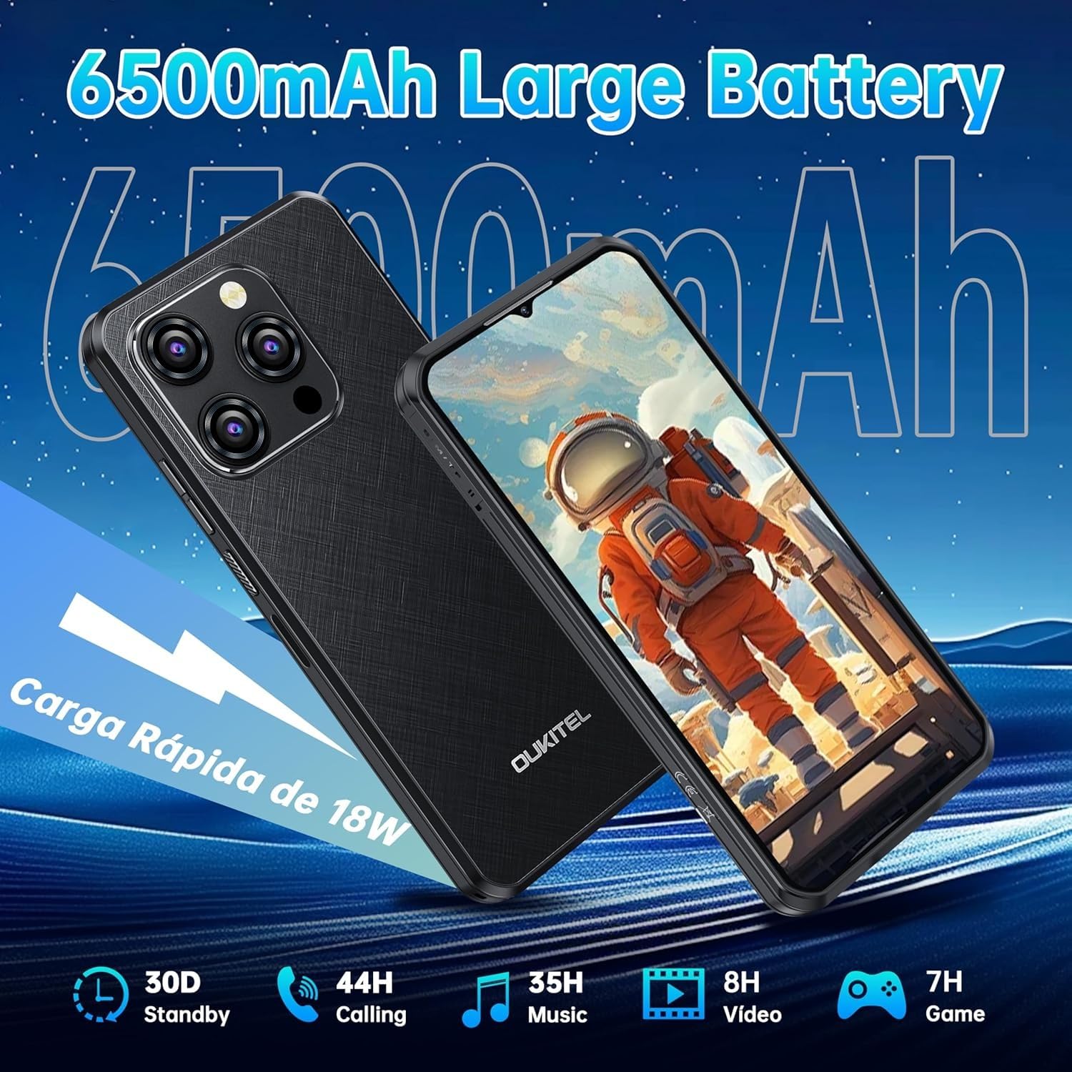 OUKITEL WP52 5G Rugged Smartphone - 16GB+256GB/TF 2TB Android 14