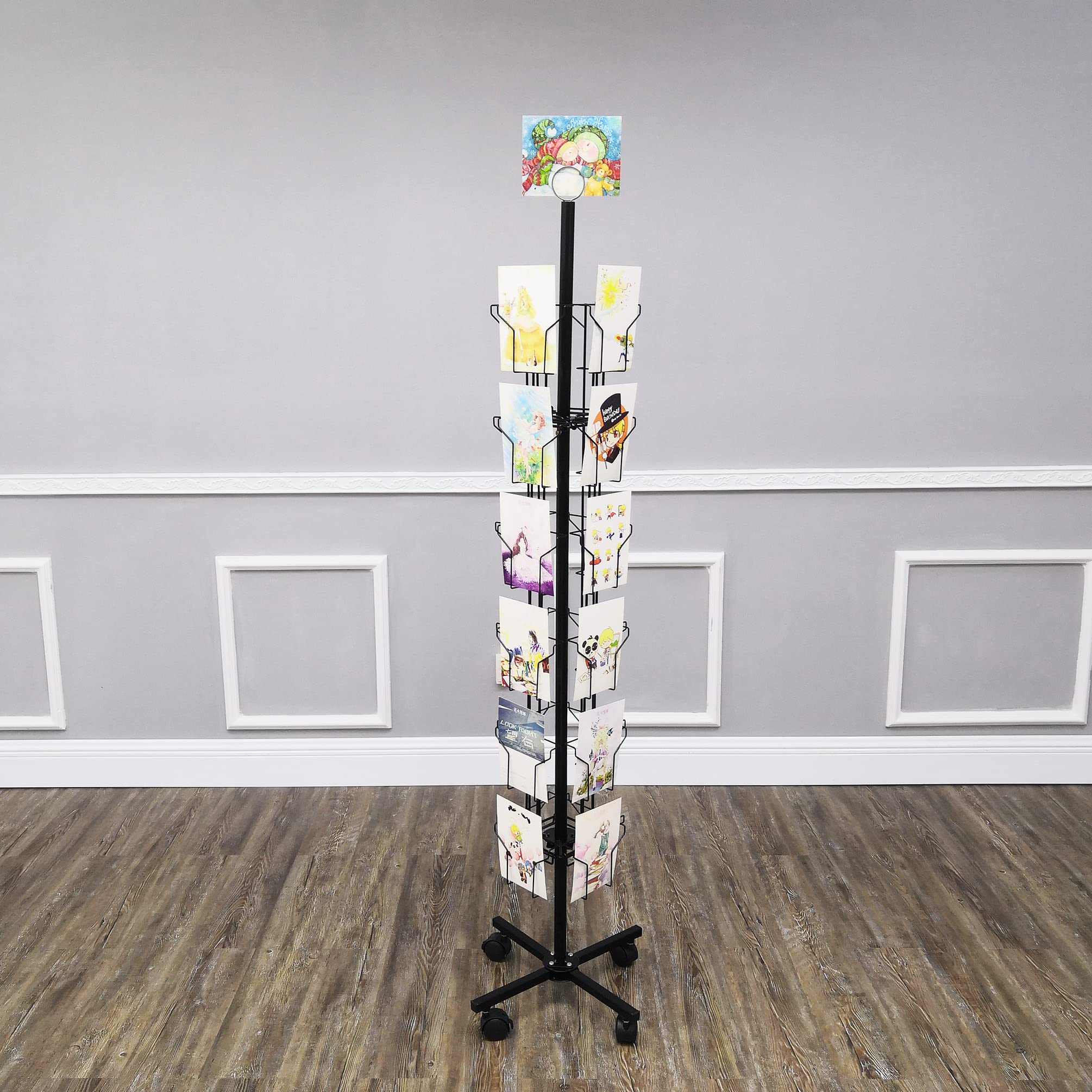 サンタのタイルスタンド Amazon.com : FixtureDisplays® Greeting Card Rack 24-Pocket 6