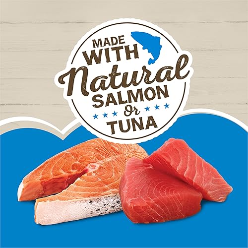 Miniatura 2 de Purina Friskies - Paquete variado de alimentos húmedos naturales para gatos, salmón y atún de Ocean Favorites, (24) 5.5 onzas Latas