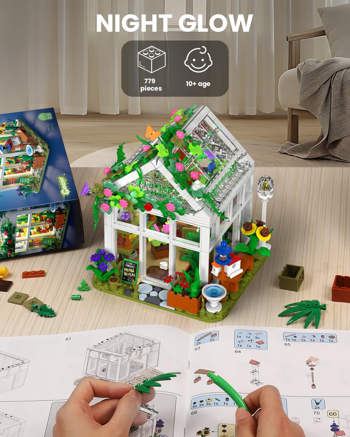 Amazon.com: GEVINST Flower House Set for Adults Building Sets with