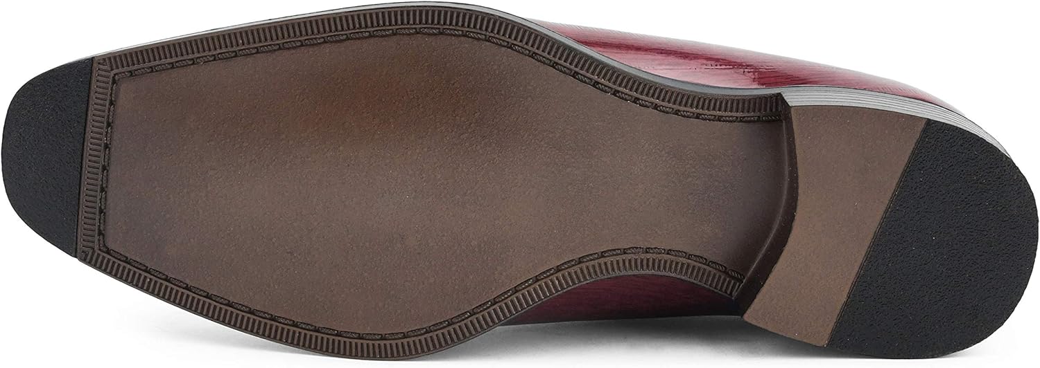 Bolano Brayden - Men's Dress Shoes - Exotic EEL Skin Print, Oxford Lace-Ups, Black Burnished Toe - Exotic Formal Shoes for Men - Original, Designer Shoes - Image 6