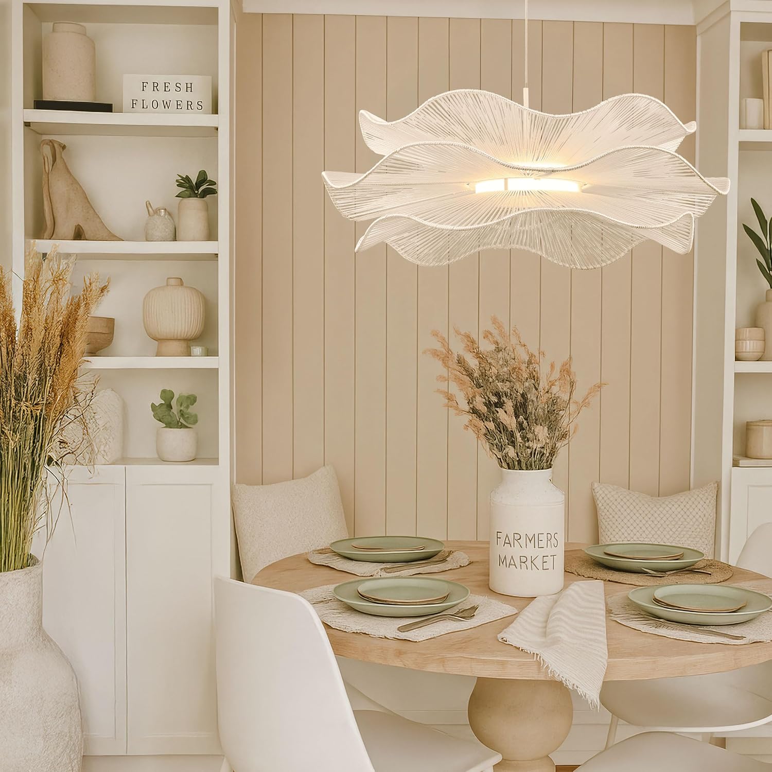 Golden Lighting Whisper Integrated LED Pendant in Matte White