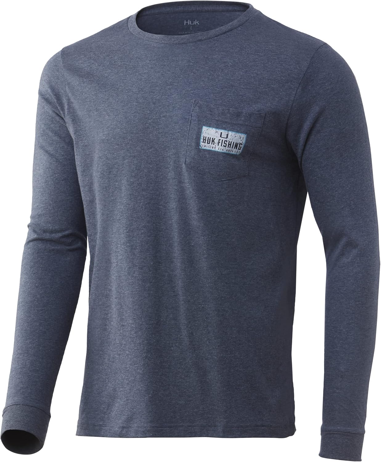 HUK Unisex-Adult Long Sleeve Pocket Tee | Long Sleeved Fishing T-Shirt