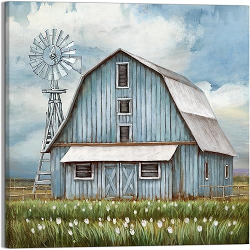 Rustic farmhouse - style framed canvas art prints for wall adornment, infusing charm into home bathrooms, offices, kitchens, and living rooms, thus enhancing the overall decor.