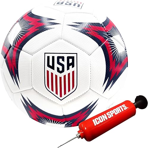 Miniatura 14 de Icon Sports Officially Licensed US Soccer Federation Soccer Ball USWNT Home