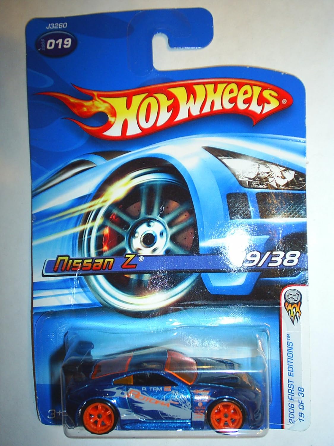 Hot Wheels Mattel 2006 First Editions 1:64 Scale Blue Nissan Z Die Cast Car #019