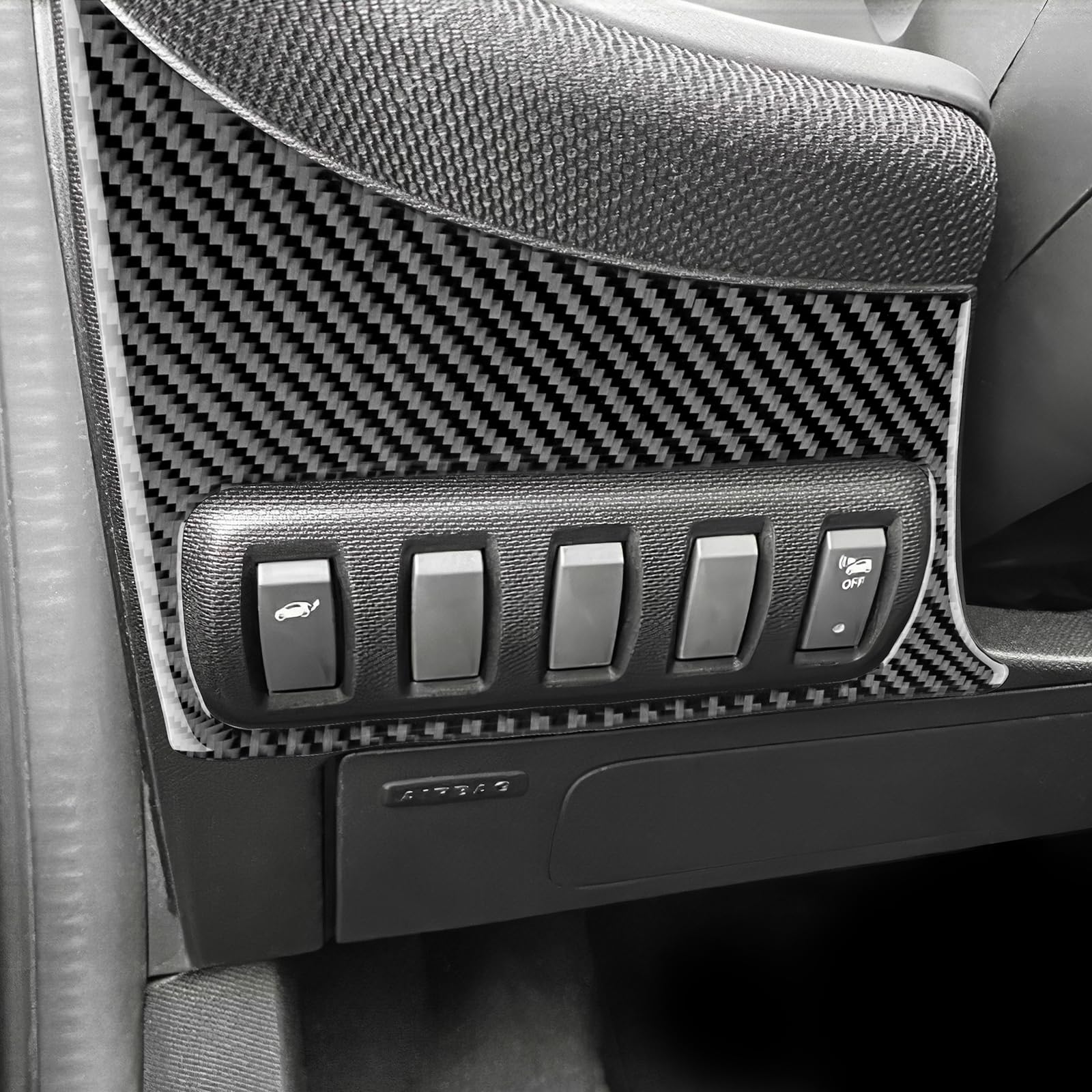 Cadre Interrupteur Phare Fibre Carbone Mercedes Smart 453 Fortwo Forfour 2016-2019
