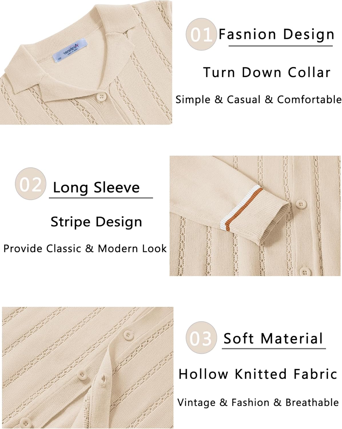 Arshiner Boys School Cardigan Sweater Long Sleeve Button Down Knit Shirts Fall Casual Vintage Shirt for Kids 5-13 Years - Image 6