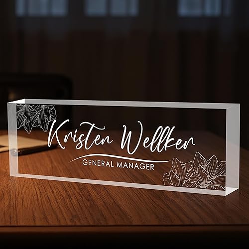 Miniatura 24 de Placa de nombre de oficina personalizada, regalos personalizados para mujeres y hombres, regalos de agradecimiento para empleados, jefes, jamaica