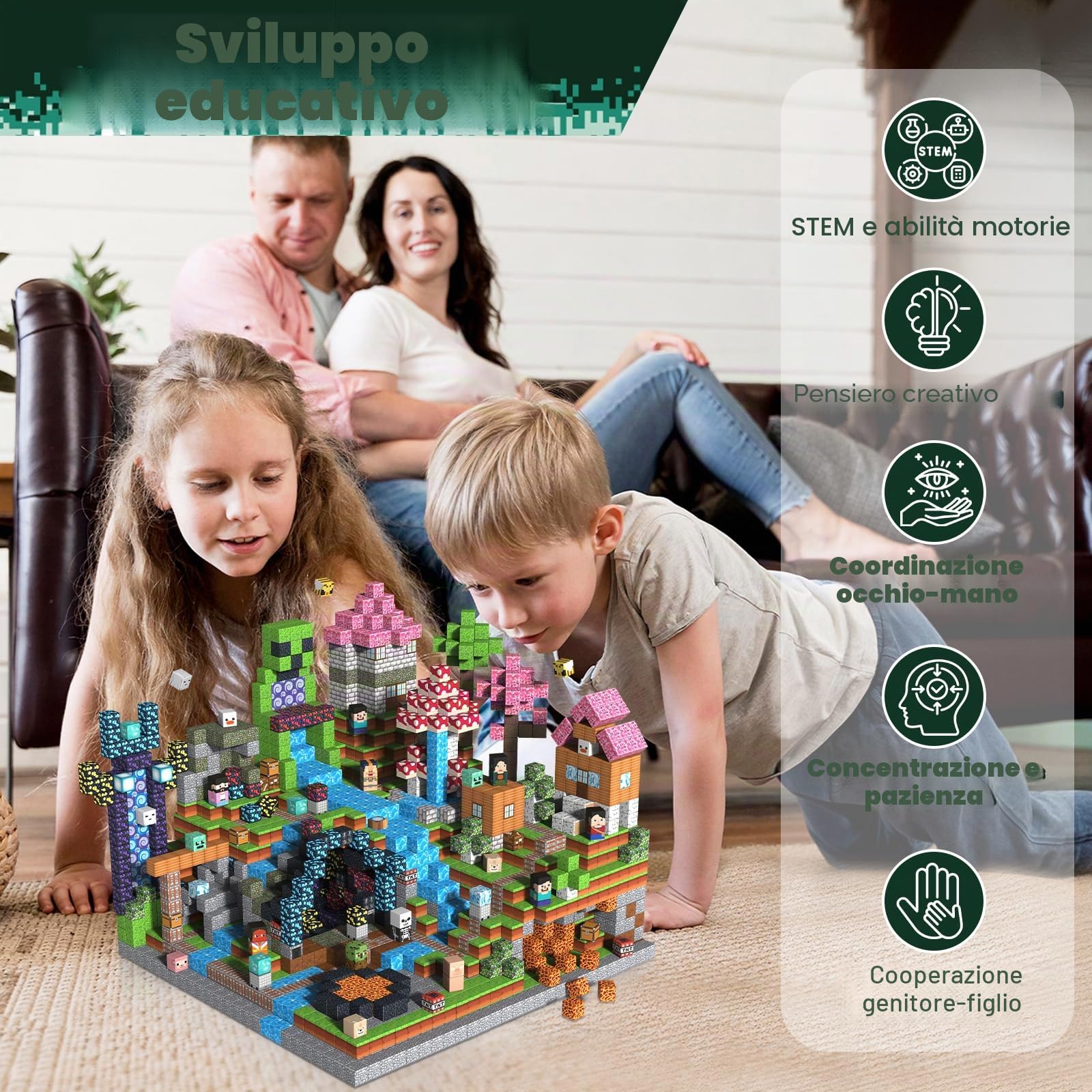 Magneverse Costruzioni Magnetiche per Bambini 300 Pezzi - Tema Avventura: Costruisci la Tua Missione e Vivi un'Esperienza di Squadra, Giocattolo Educativo Regalo per Bambini 4-12 Anni