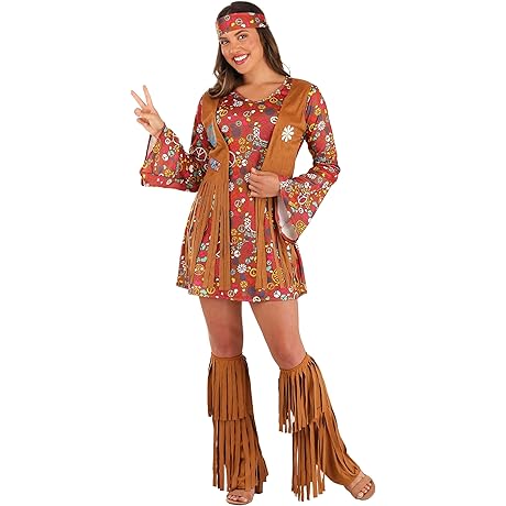 Women's Peace Love Hippie Adult Costume