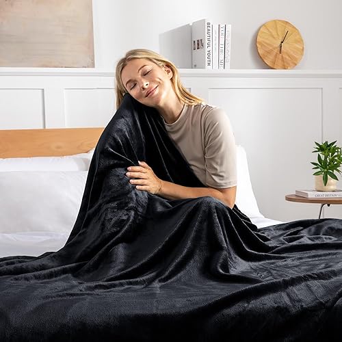 Miniatura 4 de Exclusivo Mezcla Manta de vellón para sofá, cama, súper suave y cálida, para uso en todas las estaciones, acogedora, afelpada, ligera, 90 x 104