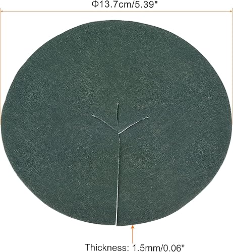 Miniatura 2 de PATIKIL Anillo de mantillo de diámetro exterior de 5.4 pulgadas, paquete de 18 alfombrillas redondas de tela no tejida, cubierta de protección de