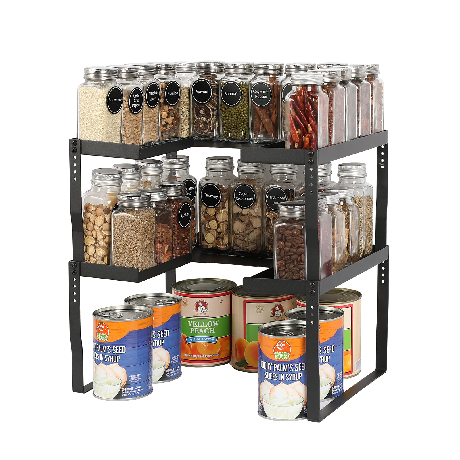 Buy Expandable Spice Rack Organizer, 2Tier Stackable Spice Racks for