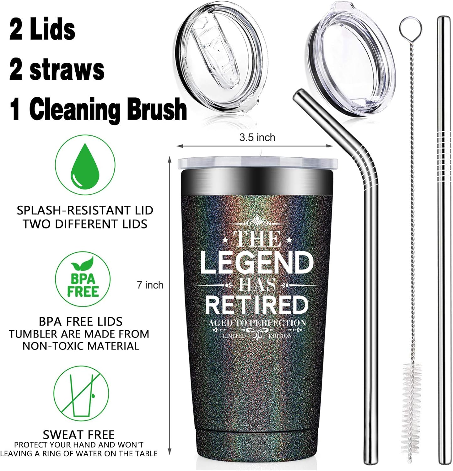  | BIRGILT Funny Retirement Gifts for Men, Women, Coworker, Teacher, Boss, Dad, Mom, Nurses - Retirement After 50 and Older Birthday Gifts - Vacuum Insulated Tumbler Cup: Tumblers & Water Glasses