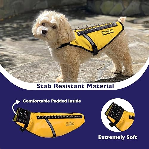 Miniatura 9 de CoyoteVest Chaleco de protección de arnés para perro, accesorios reflectantes para perro con picos para proteger a tu mascota de ataques de animales
