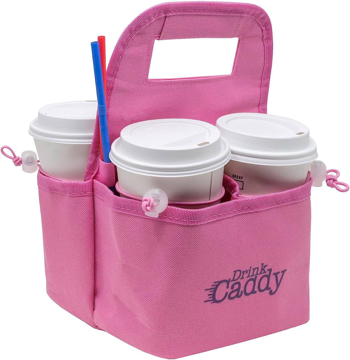 Drink Caddy Portable Drink Carrier and Reusable Coffee Cup Holder 4 Cup