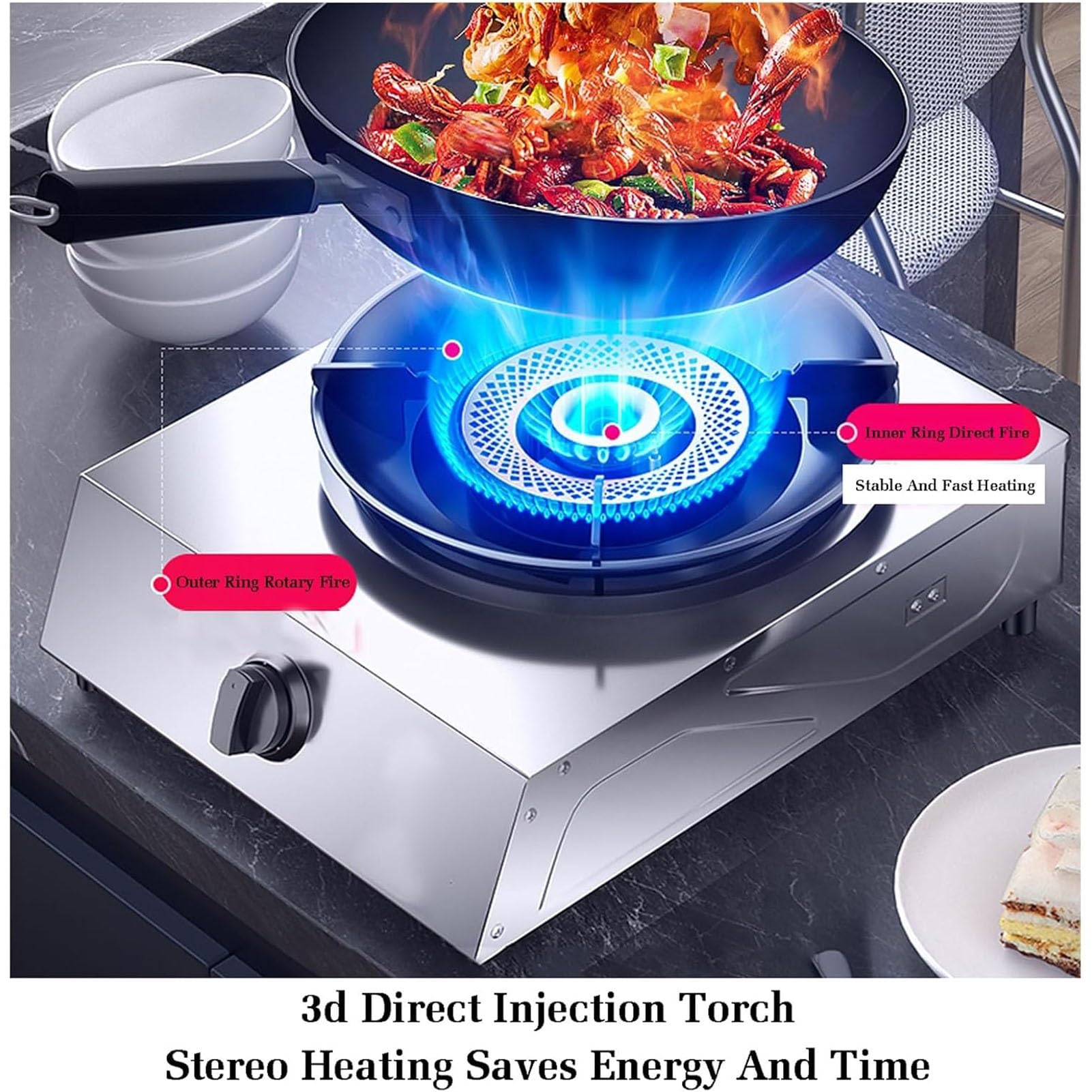 Amazon.com: 5.2W Indoor Portable Gas Stove, Single Burner Gas Hob