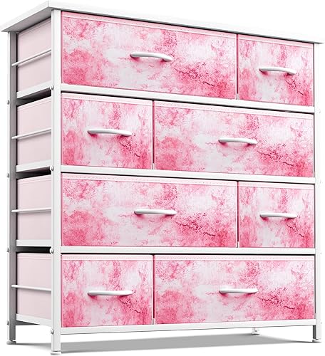 Miniatura 20 de Sorbus - Cómoda para niños con 9 cajones, mueble de almacenamiento en torre para dormitorio, pasillo, armario, organización de oficina, marco de