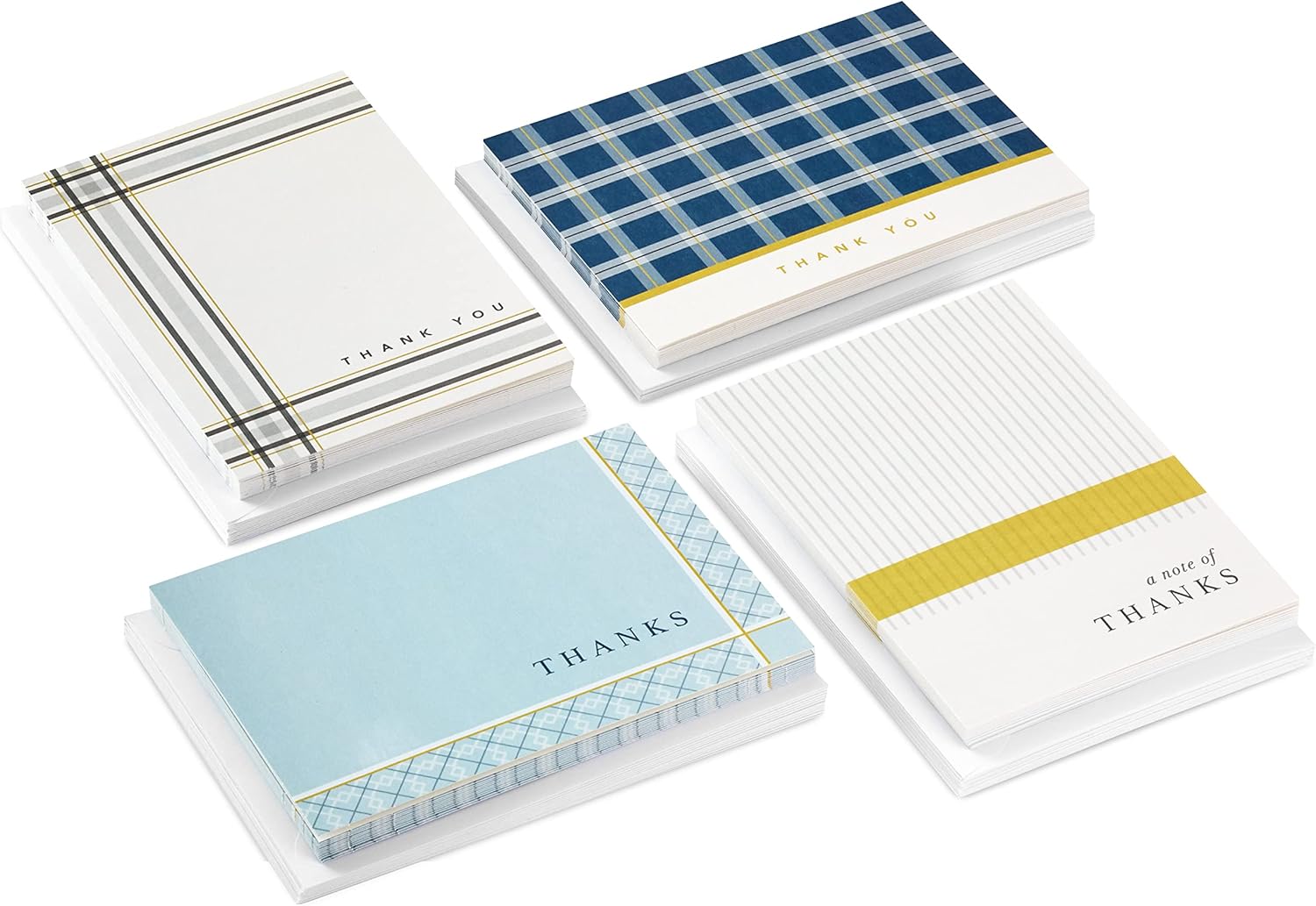 Hallmark Thank You Cards Assortment, Stripes and Plaid (48 Cards with Envelopes) - Image 4