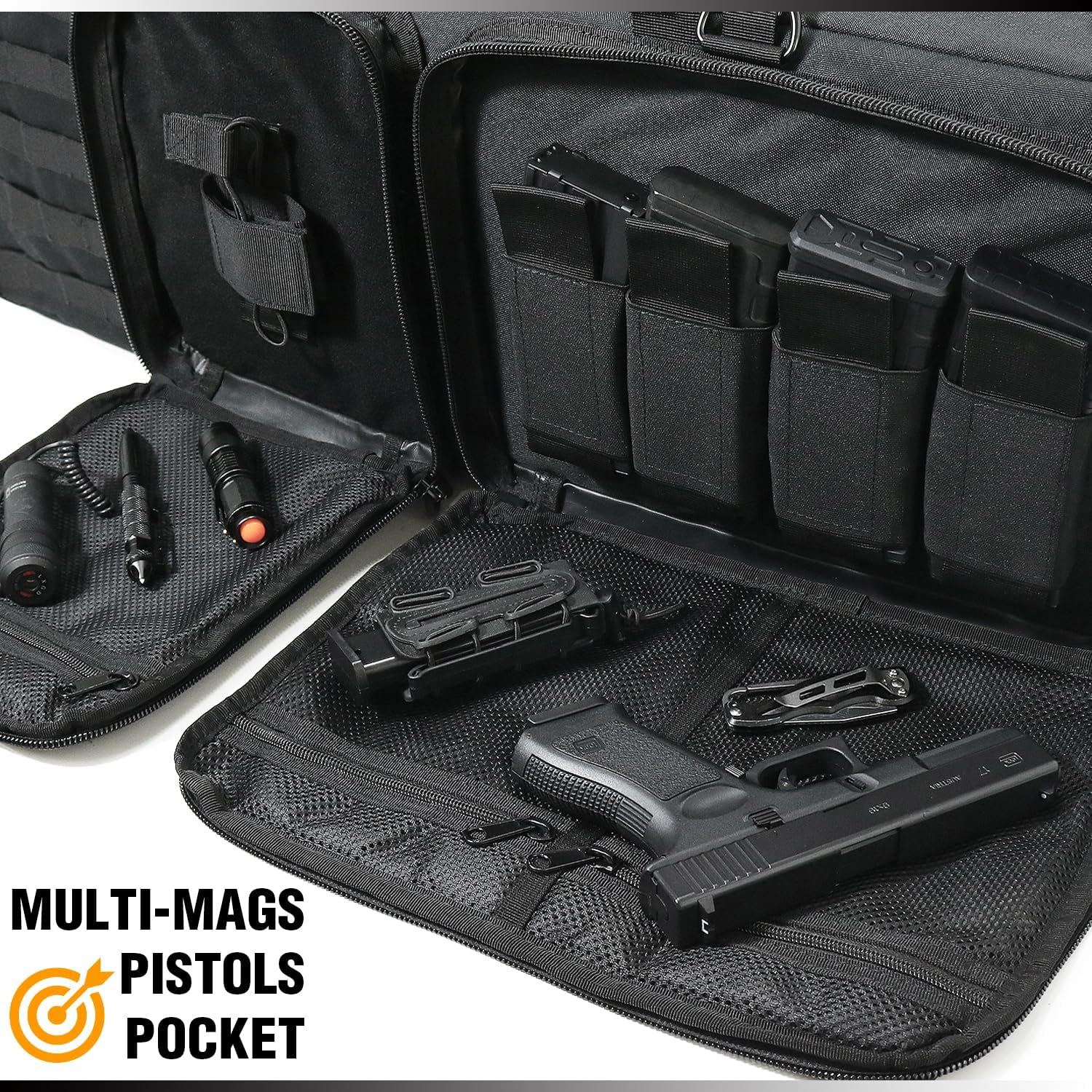 DBTAC Urban Classic Tactical Double Long Gun Bag Soft Rifle Case Pistol Transportation Case w/Backpack Strap for Range Shooting Outdoor Hunting | 32" 36" 42" 48" - Image 5