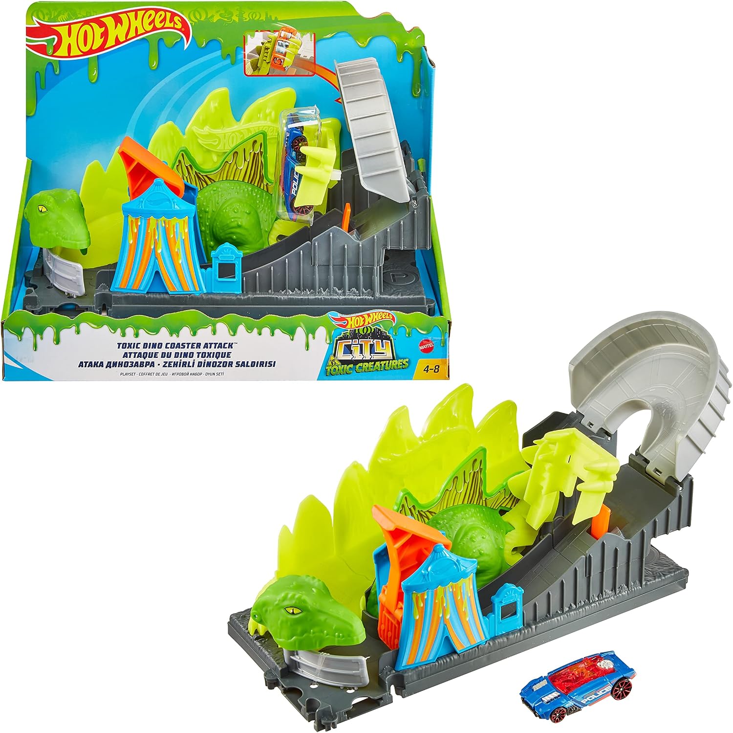 HOT WHEELS CITY GATOR GARAGE ATTACK Play Set