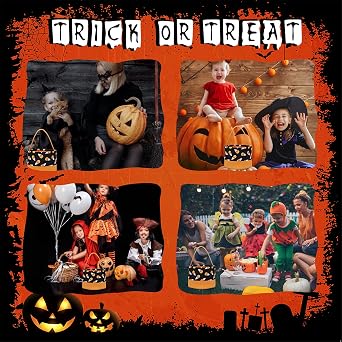 Halloween Baskets Candy buckets Trick or Treat Baskets for Halloween Party Favors