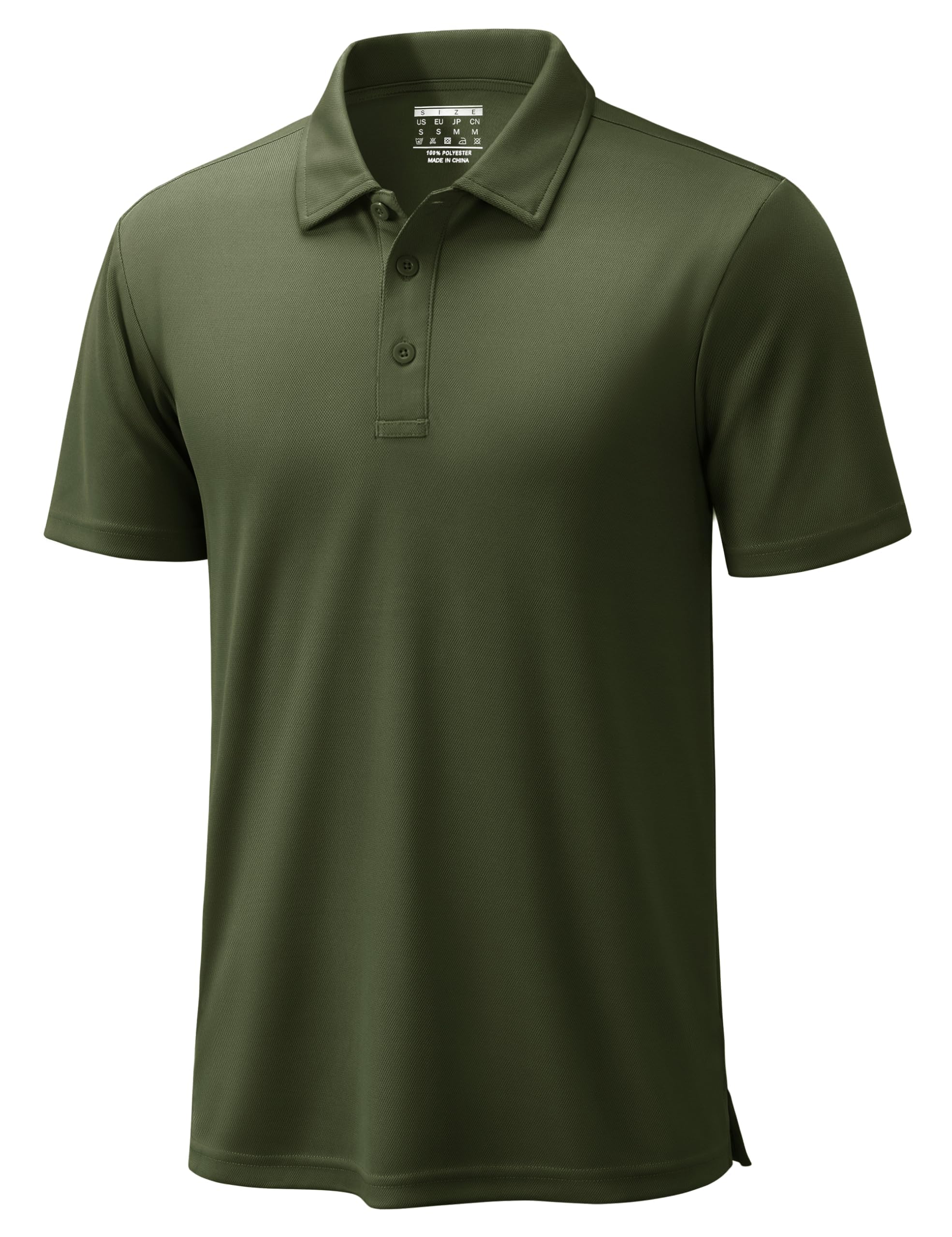 TACVASEN Poloshirt Herren Kurzarm Funktionsshirt Polohemd für Golf Atmungsaktiv Schnelltrocknendes Shirt