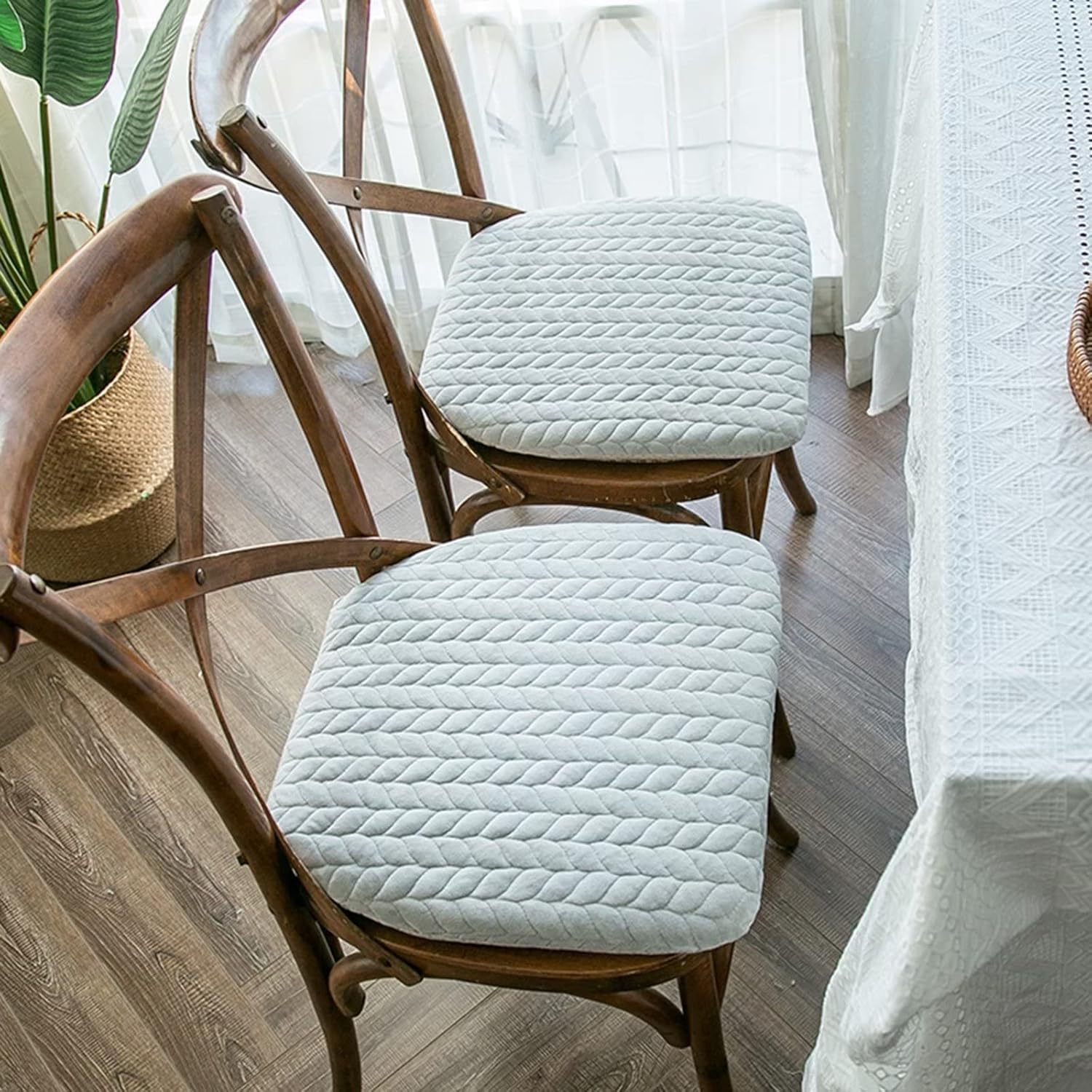 Chair Cushions for Dining Chairs 2 Pack, Kitchen Chair Pads