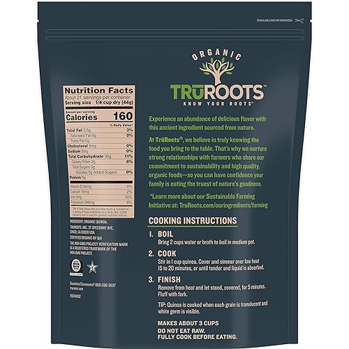 Miniatura 4 de Tru Roots 100% quinua de grano entero (bolsa de 2 libras)
