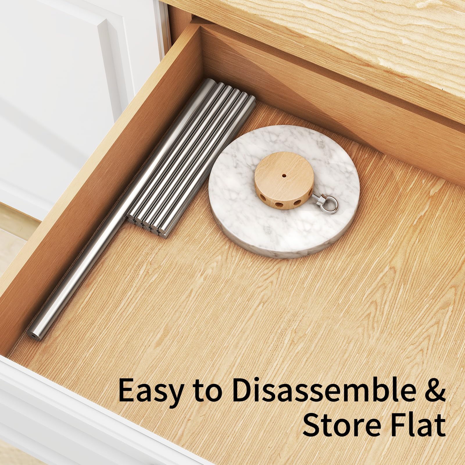 Penelife Stendino Per Pasta Fresca | Essiccatore Con 10 Bracci Estensibili | Fino A 2kg | Bianco - Foto 12