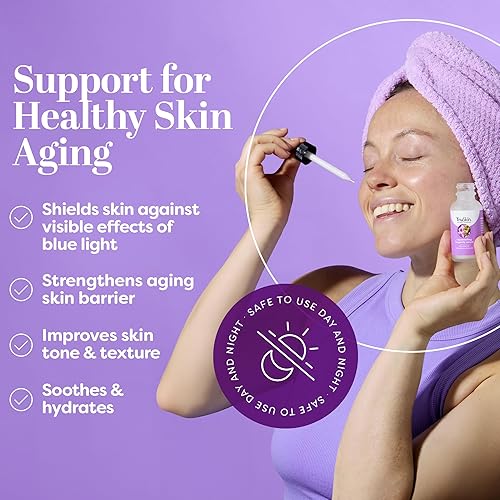 Miniatura 2 de TruSkin Longevity - Suero Bakuchiol – Suero facial rejuvenecedor con células madre de arándano rojo y algas de nieve – Alternativa de retinol suave