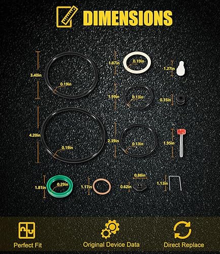 Miniatura 7 de Yoursme 238286 Kit de reparación apto para Graco 300 51 Ratio Fire Ball 300 Reparación de bombas de aceite, 238-286 Kit de reparación superior e