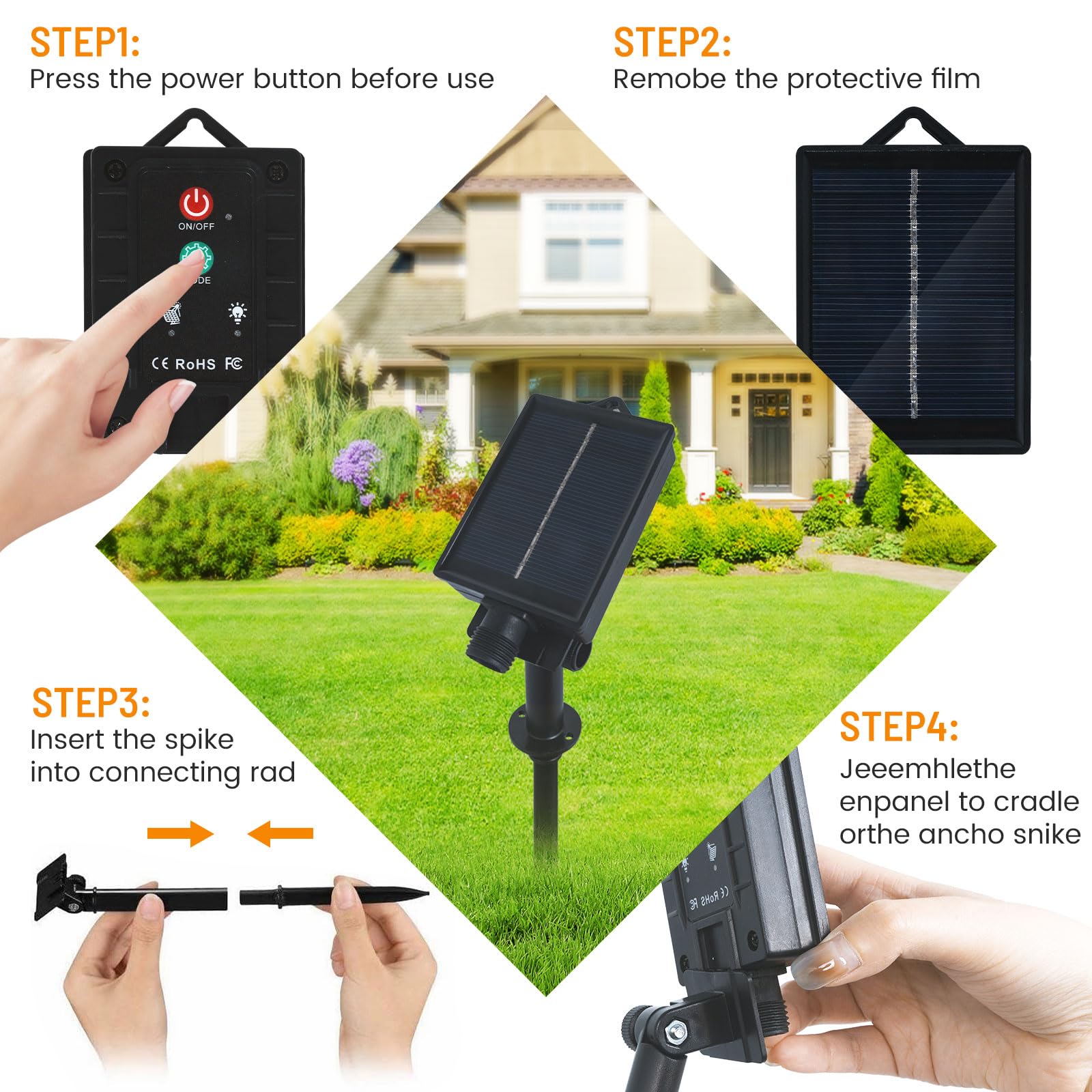 Guirlande Lumineuse LED Solaire D'extérieur étanche, Guirlande Lumineuse Décorative, Lumière