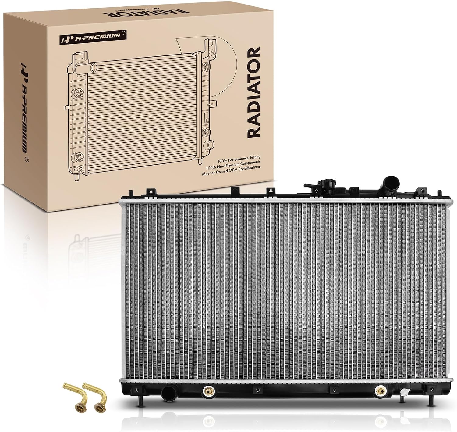 A-Premium Engine Coolant Radiator with Transmission Oil Cooler Compatible with Mitsubishi Diamante 1997-2004 V6 3.5L, Automatic Trans. Replace# 8011906, AW348744