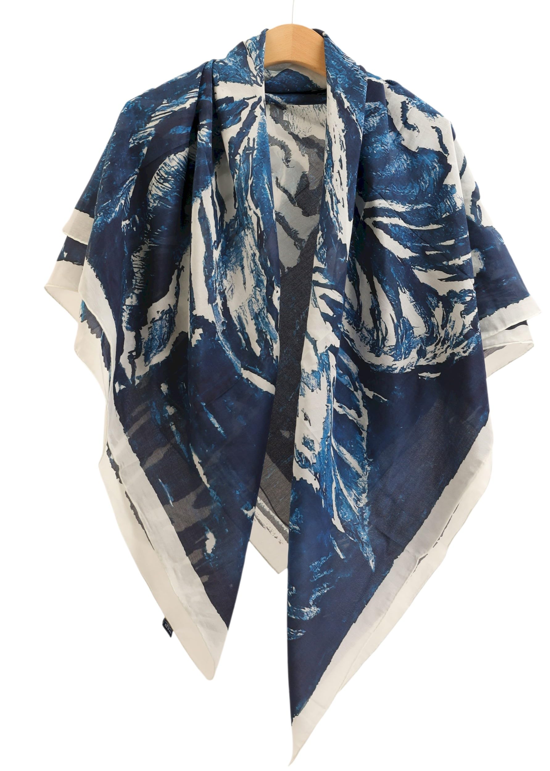 Paréo Femme XL 125 cm Carré Foulard Été Coton Soie, Cache-Maillot Léger, Étole & Châle pour Plage & Vacances