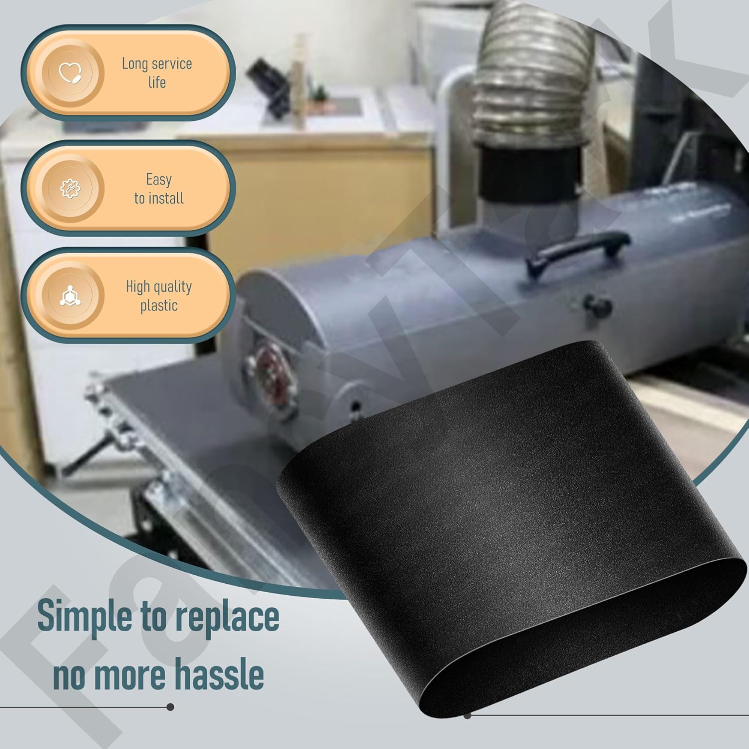 Drum Sander Replacement Conveyor Feed Belt Compatible With JET & Performax 16-32 Plus Drum Sander, Size: 16-1/4" x 43-1/2"