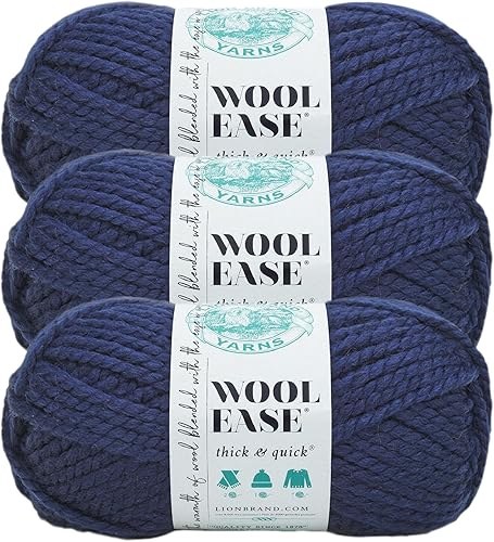 Vista 235 de Lion Brand Yarn Wool-Ease Thick & Quick Yarn - 318.2 ft, Graphite Grafito