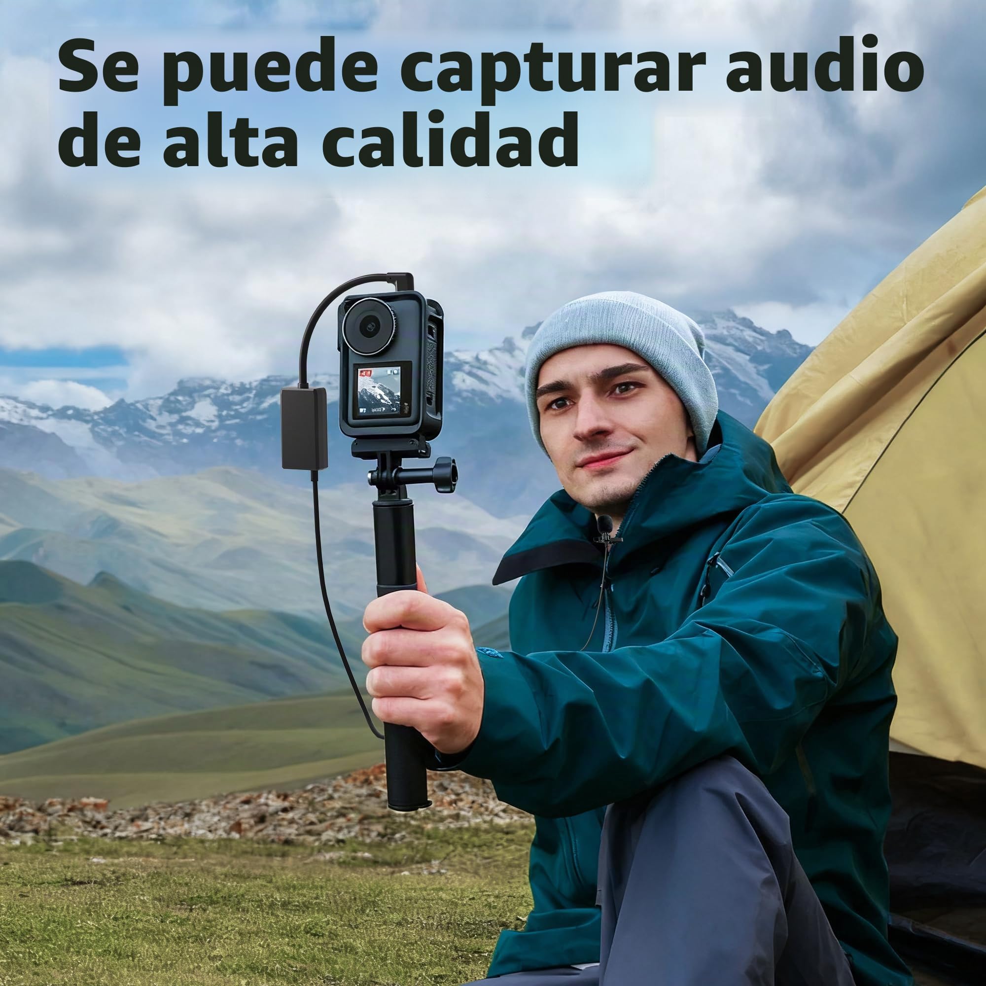 Adaptador de micrófono Externo con Conector Tipo C para cámara GoPro Hero All Series Convierte micrófono de 3,5 mm