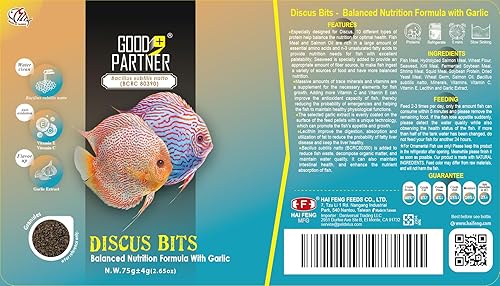 Miniatura 8 de GOOD PARTNER Purify Series para alimentos de pescado de disco, pellets tropicales que se hunden, adecuados para peces angeles, cíclidos y pescado,